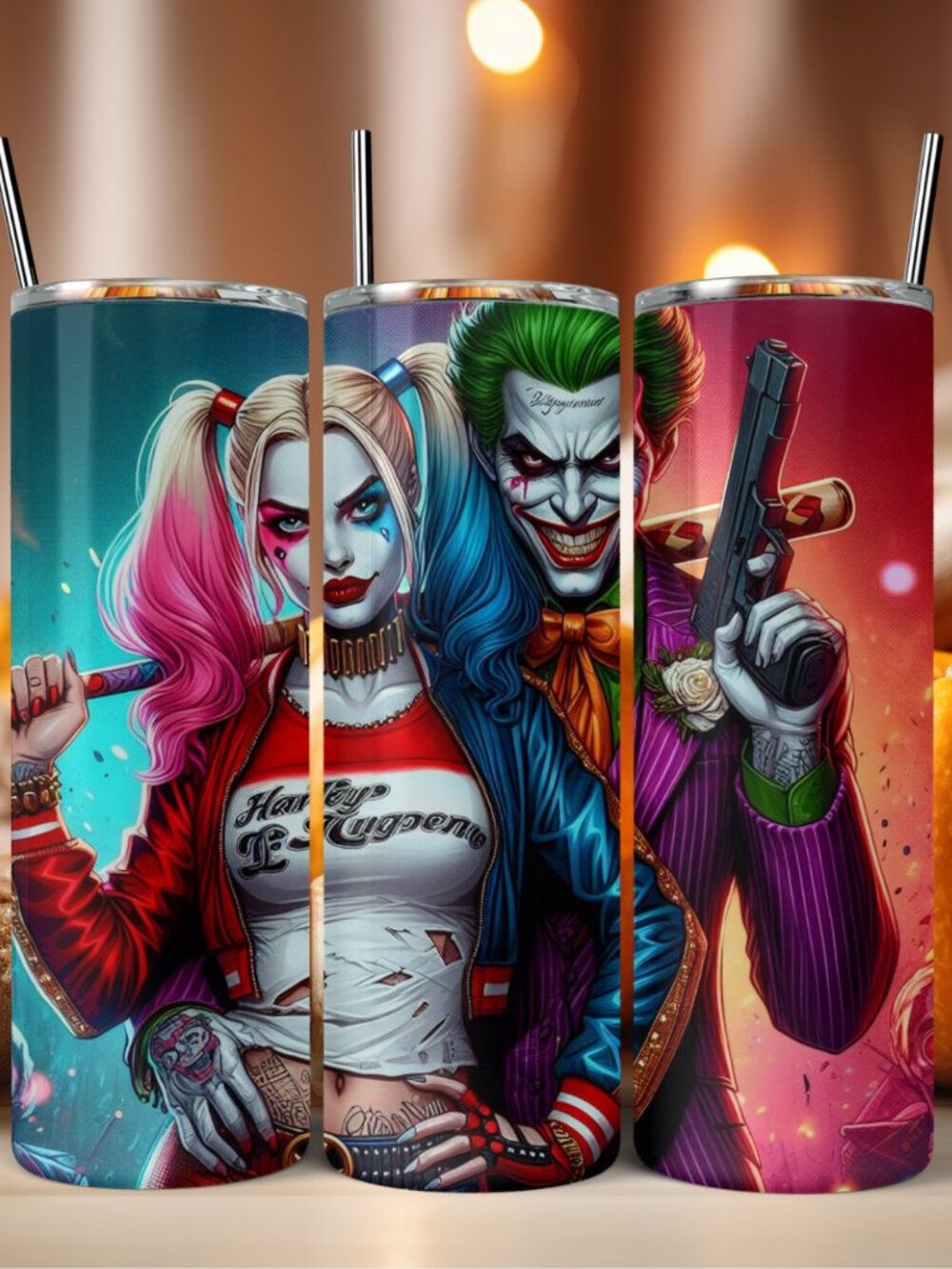Harley Quinn Joker 20oz Stainless Steel Tumbler